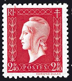 Timbre: SERIE DE LONDRES MARIANNE DE DULAC