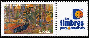 Timbre: Les impressionistes:Henri Edmond Cross  personnalis&eacute; +v