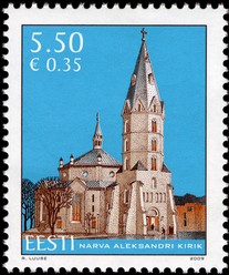 Timbre: 125e &Eacute;glise Saint-Alexandre de Narva