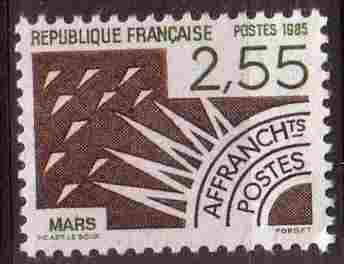 Timbre: Les mois de l'ann&eacute;e. Mars