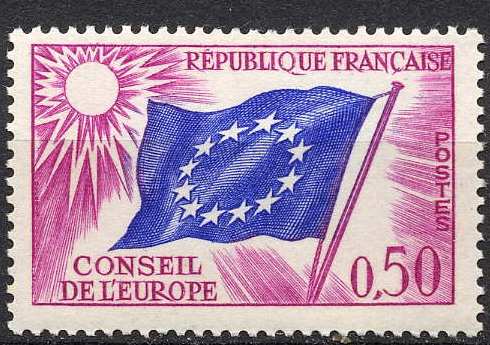 Timbre: Conseil de l'Europe: drapeau
