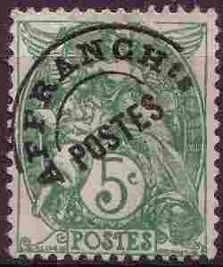Timbre: Type blanc.5c vert