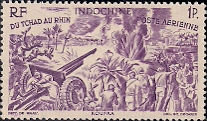 Timbre: Tchad au rhin.