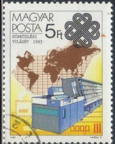 Timbre: Année mondiale des télécommunications