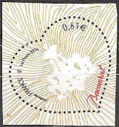 Timbre: Coeur baccarat (Issu du bloc)