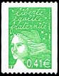 Timbre: Type Marianne du 14 juillet 0,41 roulette