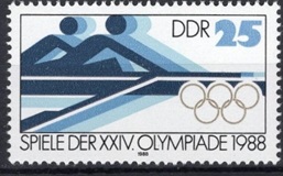 Timbre: Jeux olympiques d'&eacute;t&eacute;, &agrave; S&eacute;oul, aviron
