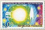 Timbre: Cinquantenaire de Electricit&eacute; de France-Gaz de France.