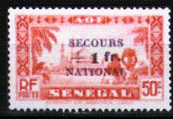 Timbre: Secours National  (surcharg&eacute;)