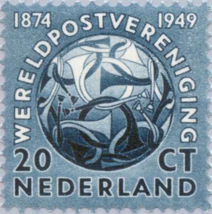 Timbre: 75 ans de l'UPU