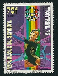 Timbre: Jeux olympiques de Montr&eacute;al (gymnastique dames)
