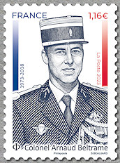 Timbre:  Colonel Arnaud Beltrame 1973-2018 