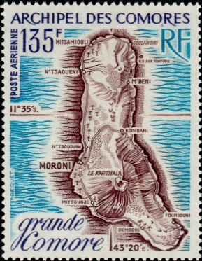 Timbre: Carte de l&rsquo;&icirc;le