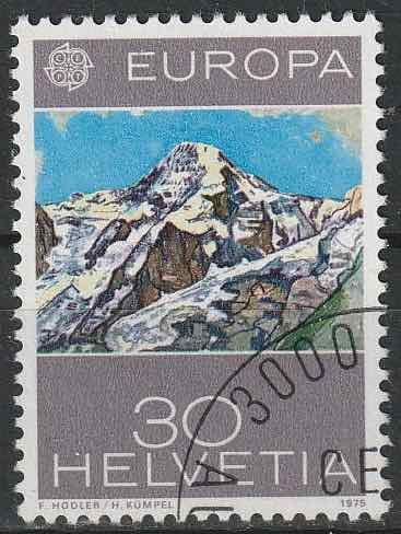 Timbre: Europa 1975 &ldquo;Le m&ouml;nch&rdquo; 1914, par Ferdinand Hodler