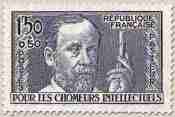Timbre: Au profit des ch&ocirc;meurs intellectuels : Pasteur
