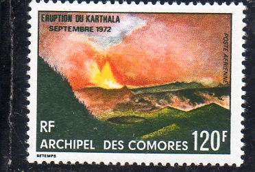 Timbre: Eruption du Kathala.