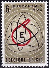 Timbre: Symbole Usine Eurochemic de Mol