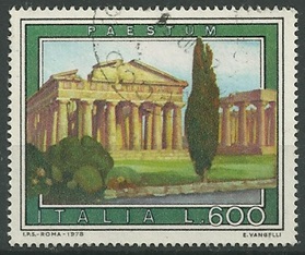 Timbre: Paestum, temple de Pos&eacute;idon