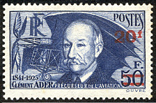 Timbre: Cl&eacute;ment Ader (1841-1925), aviateur