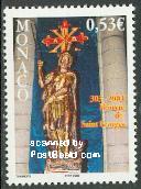 Timbre: 1700&egrave;me anniversaire du martyre de Saint-Georges.