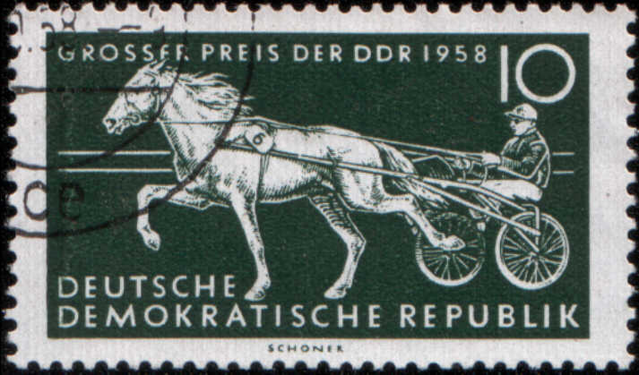 Timbre: Grand Prix Hippique de la RDA, course de trot