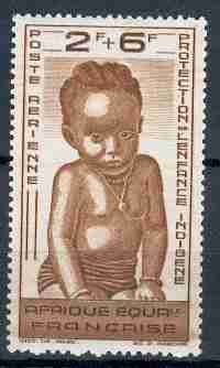Timbre: Protection enfance indig&egrave;ne, 2 f. + 6 f.