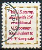 Timbre: Etats Unis d'Am&eacute;rique - Changement de tarif postal
