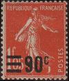 Timbre: Semeuse fond plein 9 de 90 (surch) ferm&eacute;