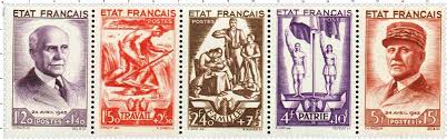 Timbre: Bande Mar&eacute;chal P&eacute;tin travail famille patrie
