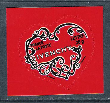 Timbre: Saint-Valentin : Coeur Givenchy