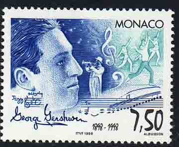 Timbre: Centenaire de la naissance de Georges Gershwin