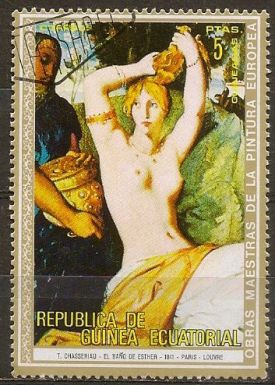 Timbre: ''Le bain d'Esther'' 1841, de T. Chasseriau