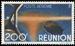 Timbre: Avions, vue et carte.
