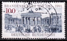 Timbre: Bicentenaire de la porte de Brandebourg