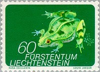 Timbre: Faune des mar&eacute;cages - Grenouille