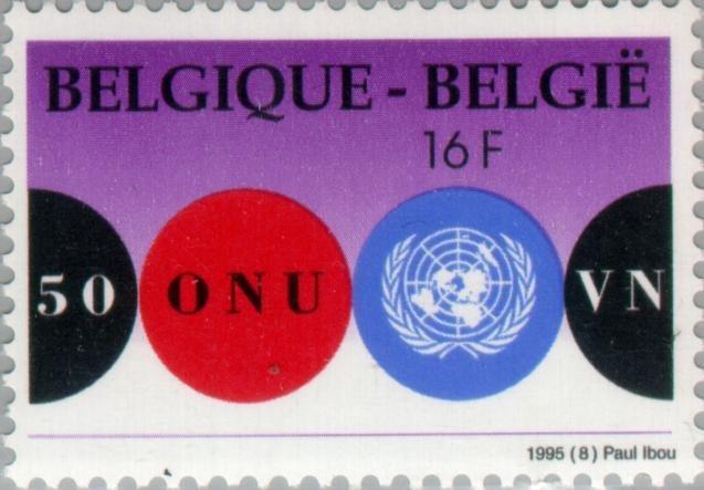Timbre: 50 ans de l'ONU