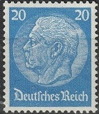 Timbre: Hindenburg filigrane gaufre