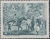 Timbre: Cavaliers au bord du Rio de La Plata