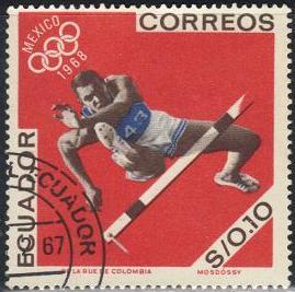 Timbre: J.O. d'&eacute;t&eacute; &agrave; Mexico