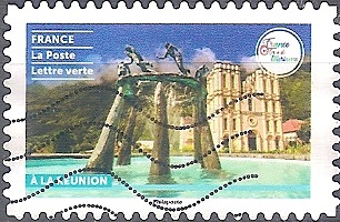 Timbre: France, terre de tourisme - Fontaines de Hell-Bourg 