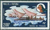 Timbre: Pirogue &agrave; voile.