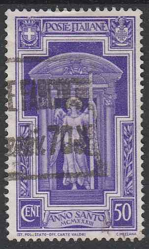 Timbre: Ann&eacute;e Sainte, ange portant une croix