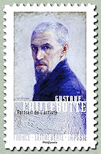Timbre: Portrait de l'artiste Gustave Caillebotte