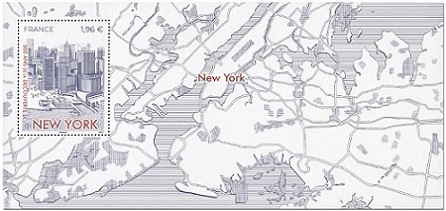 Timbre: Bloc Souvenir - 500&egrave;me anniversaire New-York.