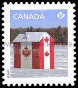 Timbre: Le drapeau sur une cabane de p&ecirc;cheur