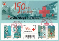 Timbre: Croix rouge 150 ans   Le Bloc