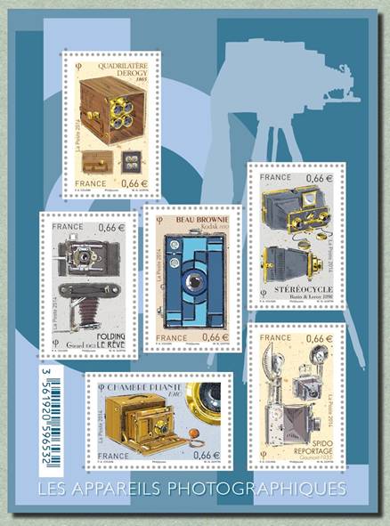 Timbre: Feuillet Appareils photographiques