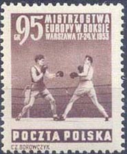 Timbre: Championnats d'Europe de boxe,&agrave; Varsovie