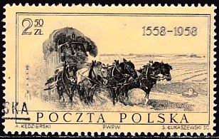 Timbre: Exposition 4e centenaire des Postes