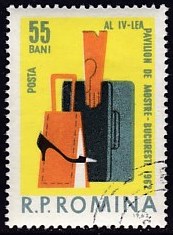 Timbre: Foire de Budapest - Maroquinerie